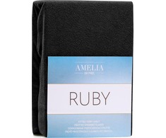 AmeliaHome Paklodė su guma 200–220×200+30 juoda AH Ruby