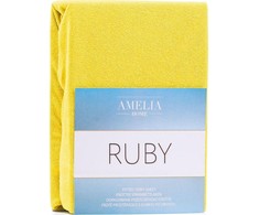AmeliaHome Paklodė su guma 200–220×200+30 cm geltona AH RUBY