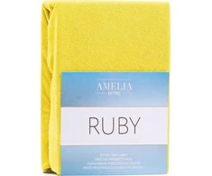 AmeliaHome Paklodė su guma 200–220×200+30 cm geltona AH RUBY