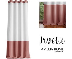 Rožinė užuolaida su kilpomis AmeliaHome 140 × 270 cm