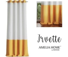 AmeliaHome Užuolaida su žiedais dviejų spalvų geltona Amelia Home Irvette