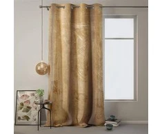 Naktinė užuolaida su žiedais AmeliaHome VELVET 140X270 cm, 1 vnt., spalva: garstyčių
