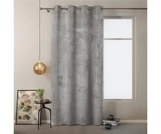 Naktinė užuolaida su žiedais AmeliaHome VELVET 140X245 cm, 1 vnt., spalva: sidabrinė