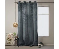 Naktinė užuolaida su žiedais AmeliaHome VELVET 140X270 cm, 1 vnt., spalva: grafito