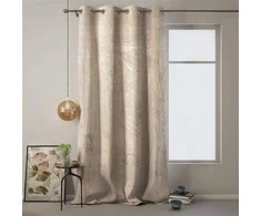 Naktinė užuolaida su žiedais AmeliaHome VELVET 140X270 cm, 1 vnt., spalva: kreminė