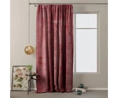 Naktinė užuolaida AmeliaHome VELVET 140X270 cm, 1 vnt., juosta/kabliukai, spalva: rose bordo