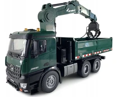 Amewi AMEWI Mercedes-Benz Arocs Licens Crane Truck w. Tipper RTR žalias