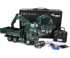 Amewi AMEWI Mercedes-Benz Arocs Licens Crane Truck w. Tipper RTR žalias