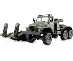 Amewi Ural B36 karinis sunkvežimis 6WD su žema platforma 1:16 RTR žalias
