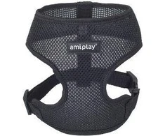 Ami Play Šuns petnešos AMIPLAY AIR, juodos, XS
