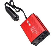 Amio Inverteris 12V-230V, 150/300W, 2 USB lizdai