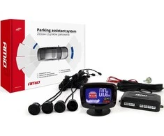 Parkavimo pagalbos sistema LED-GRAF, 4 juodi jutikliai 22 mm AMIO-01562