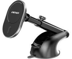 Telefono laikiklis su siurbtuku ir belaidžiu įkrovikliu 15W My Mag AMIO-03771