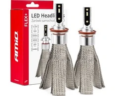 LED žibintų lemputės FLEX+ Series H8 H9 H11 H16 canbus 6000K 12-24V AMIO-03663