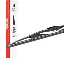 Automobilio valytuvo šluotelė, metalinis karkasas, U tipo, universali, 18" 450 mm 45 cm amio-04008