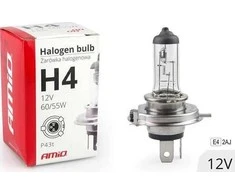 Halogeninė lemputė H4 12V 60/55W UV filtras (E8) amio-01268