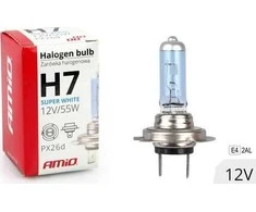 Halogeninė lemputė H7 12V 55W UV filtras (E8) itin balta amio-01157