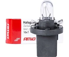 Halogeninės lemputės T5 B8.5D 12V BAX1.2W 10 vnt. amio-03371