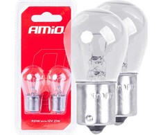 Halogeninės lemputės P21W BA15S 12V 2vnt. blisteryje amio-03351