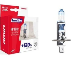 Halogeninės lemputės H1 12V 55W „Lumitec Limited“ +130% „Duo Amio-01404“