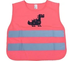 Vaikiška atšvaitinė liemenė DINOSAUR, rožinė AMIO-03989