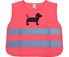 Vaikiška atšvaitinė liemenė DOG, rožinė AMIO-03990
