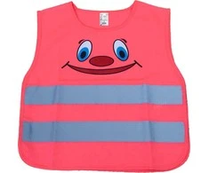 Vaikiška atšvaitinė liemenė SMILE, rožinė AMIO-03988