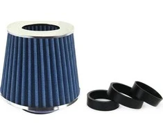 Kūginis oro filtras automobiliui, universalus, mėlynas, su 3 adapteriais, AMIO-02458