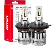 LED žibintų lemputės K3 Series H4/H19 12V 6000K canbus AMIO-03682