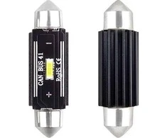 Żarówki led canbus 1860 1smd ultrabright festoon c5w c10w c3w 41mm baltas 12v 24v amio-02444