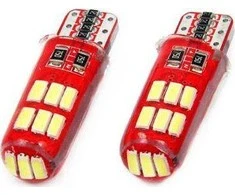 LED lemputės CANBUS 15SMD 4014 T10E W5W Silca baltos 12V amio-01443