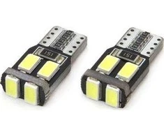 LED lemputės Canbus 6SMD 5730 T10 W5W baltos amio-01622