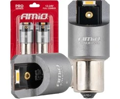LED lemputės „Full Canbus Pro py21w“ 2x1860 SMD oranžinės 12v 24v amio-03594