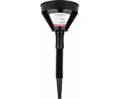 Lankstus juodas piltuvėlis su filtru kurui, skysčiui, vandeniui, 16 cm amio-04038