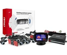 Parkavimo pagalbos sistema LED-GRAF, 8 juodi jutikliai 16,5 mm, vidinis montavimas AMIO-02258