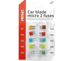 „Micro 2“ automobilio saugiklių rinkinys (10 vnt.) amio-02331