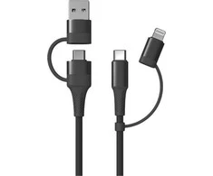 USB-C + Lightning + USB kabelis 1 m Power Delivery 3in1 AMIO UC-15