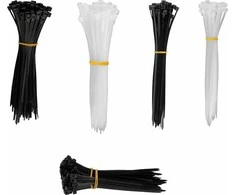 Plastikinių įvairiaspalvių kabelių raištelių rinkinys, 500 vnt. amio-04317