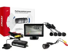 Amio Parkavimo pagalbos sistema TFT01 4,3" su HD-301-IR kamera, 4 juodi jutikliai
