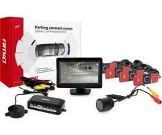 Amio Parkavimo pagalbos sistema TFT01 4,3" su HD-310 kamera, 4 balti jutikliai