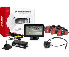 Amio Parkavimo pagalbos sistema TFT01 4,3" su HD-310 kamera, 4 juodi jutikliai, vidinis montavimas