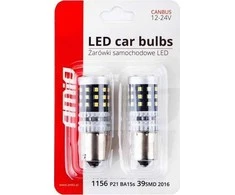 LED lemputės Canbus 2016 39SMD 1156 BA15S P21W R10W R5W baltos 12V 24V amio-02799