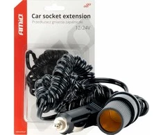 Automobilio maitinimo lizdo pratęsimo kabelis 12/24V 300 cm, AMIO-03805