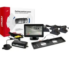 Amio Parkavimo pagalbos sistema TFT01 4,3" su HD-402-LED kamera, 4 juodi jutikliai, sunkvežimiams