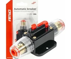 Automatinis automobilinis saugiklis / grandinės pertraukiklis 12-48V 30A AMIO-03816