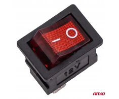 Rotorinis jungiklis su raudonu apšvietimu 20a 12v 24v amio-04440