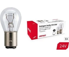 Halogeninės lemputės P21/5W Bay15D 24V 21W/5W 10 vnt. (e4) amio-01007