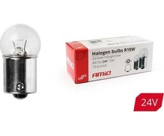 Halogeninės lemputės R10W BA15S 24V 10 vnt. amio-01004