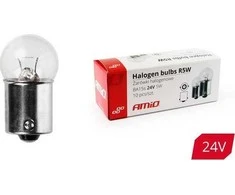 Halogeninės lemputės R5W BA15S 24V 10 vnt. amio-01003