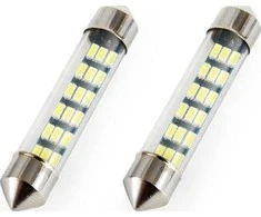 Amio Led lemputės 2 vnt, 18SMD, C5W, 41mm, 12V